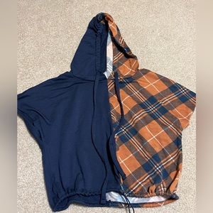 Cropped hoodie T-shirt